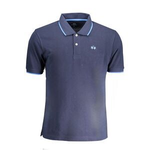La Martina Blue Cotton Men Polo Men's Shirt